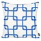 Homeroots Blue Geometric Squares Decorative Throw Pillow Cover 18 x 18 in. 355594 - alternate 1